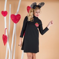 vestido corazón bordado